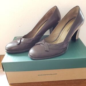 NEW Naturalizer Domani Leather Pumps, Brown, 7W